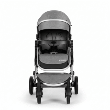Sleek Compact Grey Baby Stroller for City Life